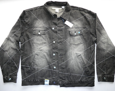 Azzure Black Denim Jacket, Size (XXL), Black/Fade Jean Jacket, NEW, DS, RARE