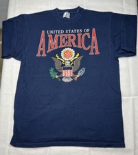 VTG 90's Galt Sand USA Eagle Crest T-Shirt Sz Large MADE IN USA Patriotic