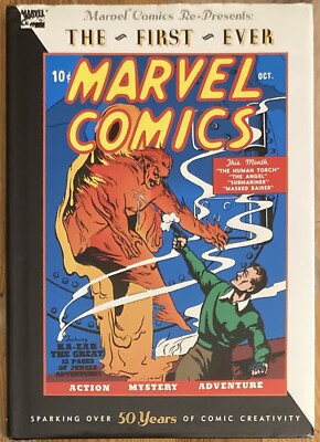 Marvel Comics Re-Presents The First Ever Marvel Comics #1 1990 Hardcover DJ