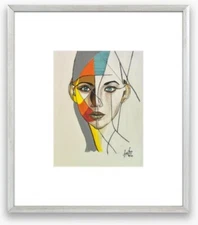 Chromatic Prism Portrait. An Original Acrylic Painting 