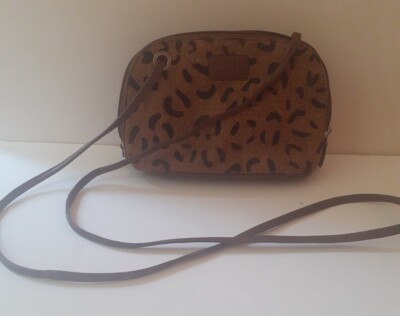 osprey animal print bag OSPREY London Brown Leather/ Animal Print Crossbody Bag