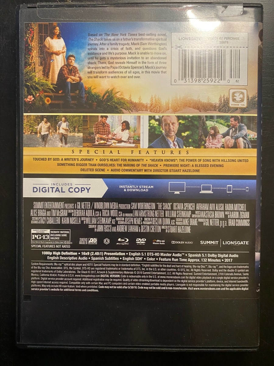 The Shack (2017, DVD in box)