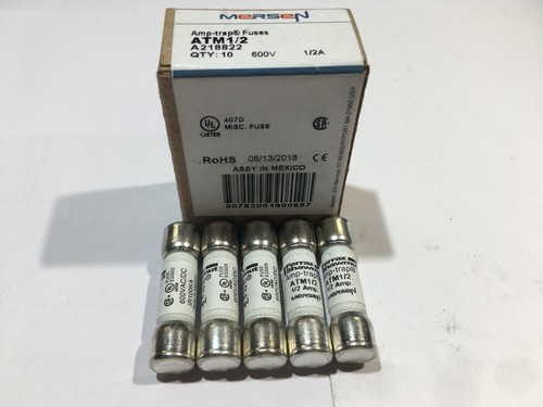 FERRAZ SHAWMUT MERSEN ATM1/2 ATM 1/2A 0.5A 500mA Amp-Trap Fuse JPSF527 x 1/5/10 - Picture 3 of 4