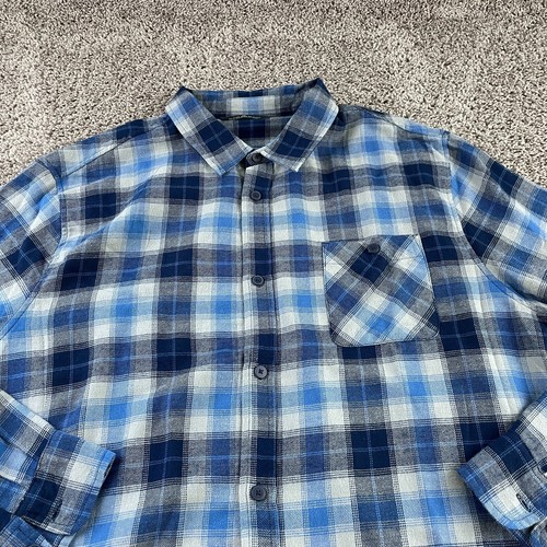 Alpine Design Shirt Mens 2XL XXL Blue Long Sleeve Button Up Outdoors Cotton - Picture 2 of 8