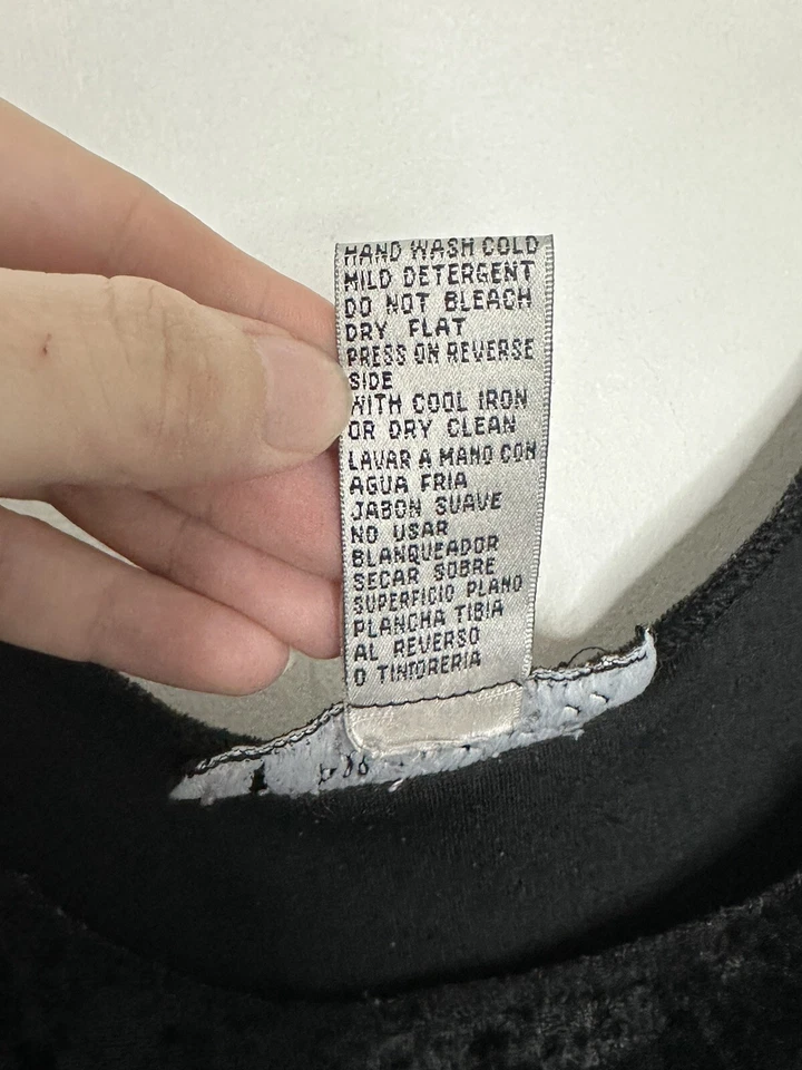 Vestido MIDI de terciopelo negro mediano vintage All That Jazz para mujer manga larga Foto 4 de 4