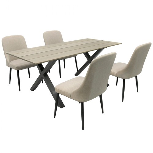 Burmese Outdoor Dining Table Wooden Finish 6 Seater - Picture 4 of 4