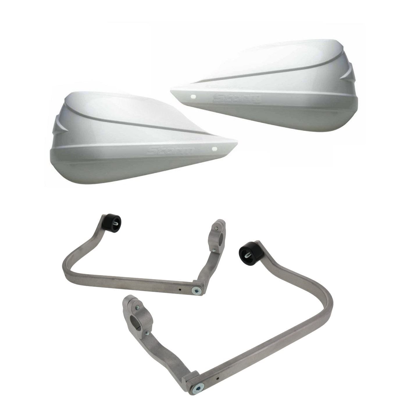 Barkbuster Storm White Handguard & FitKit Kawasaki Z 125 Pro 2016-2018