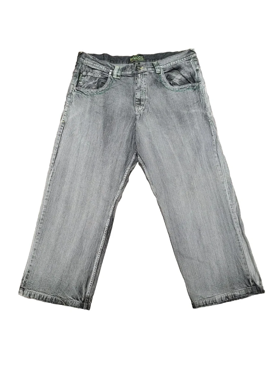 Vintage Mecca Y2k Jeans Mens Size 44x32 Baggy Denim Gray 100 
