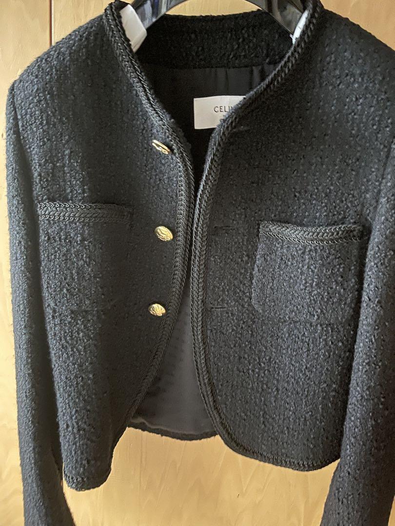 セリーヌ　シャスールジャケット / ブクレツイード　38 美品 セリーヌシャスールジャケット / ブクレツイード38 美品