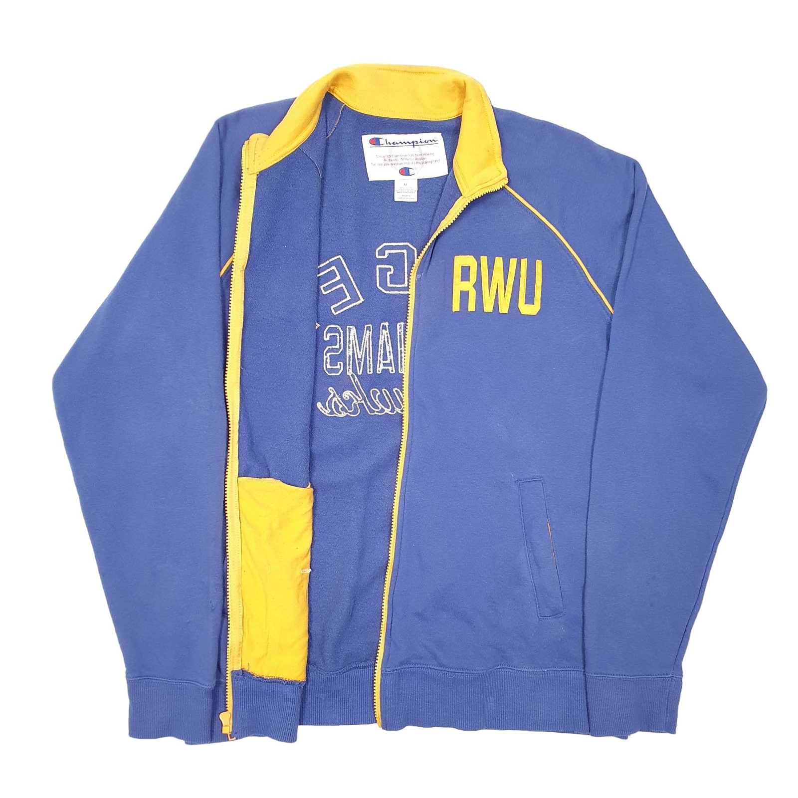 CHAMPION Full Zip Sweatshirt Roger Williams Hawks Soccer Jumper Sweatshirt M image 2