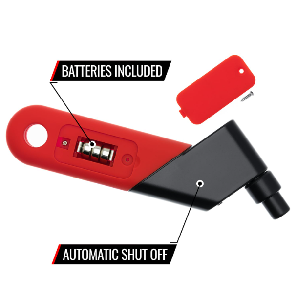 Accutire MS4021R Digital Tire Pressure Gauge with 4 Valve Caps Red