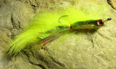 Salzwasser Streamer Epoxy Zonker Chartreuse Pearl 2552