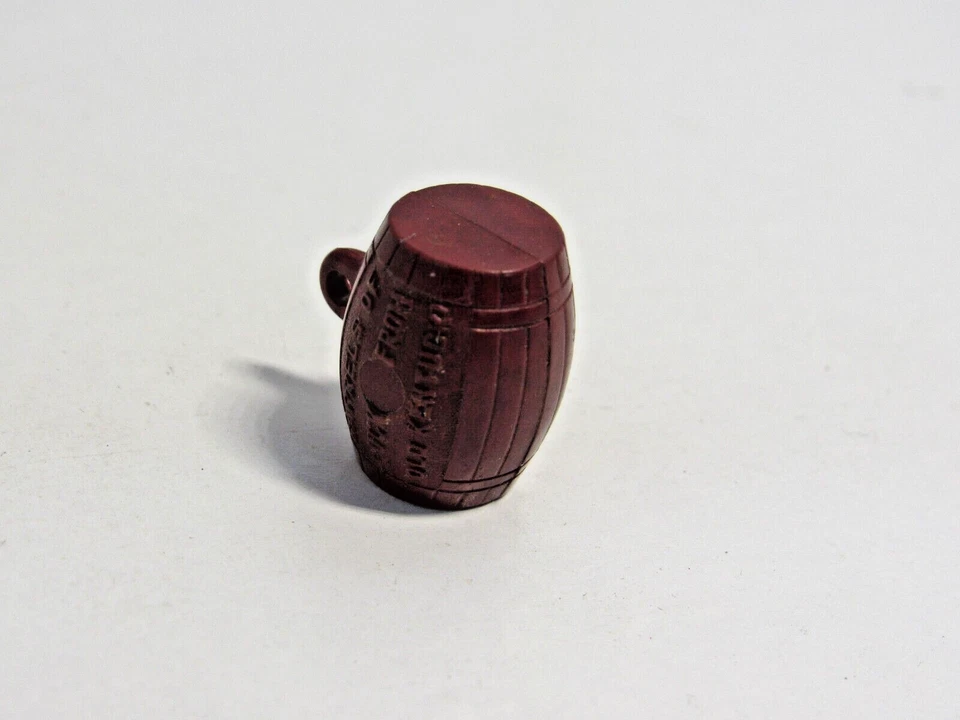 Vintage Barrels Of Luck From Old Kentucky  Button Charm plastic - Bakelite? #F2 - Image 3 of 4