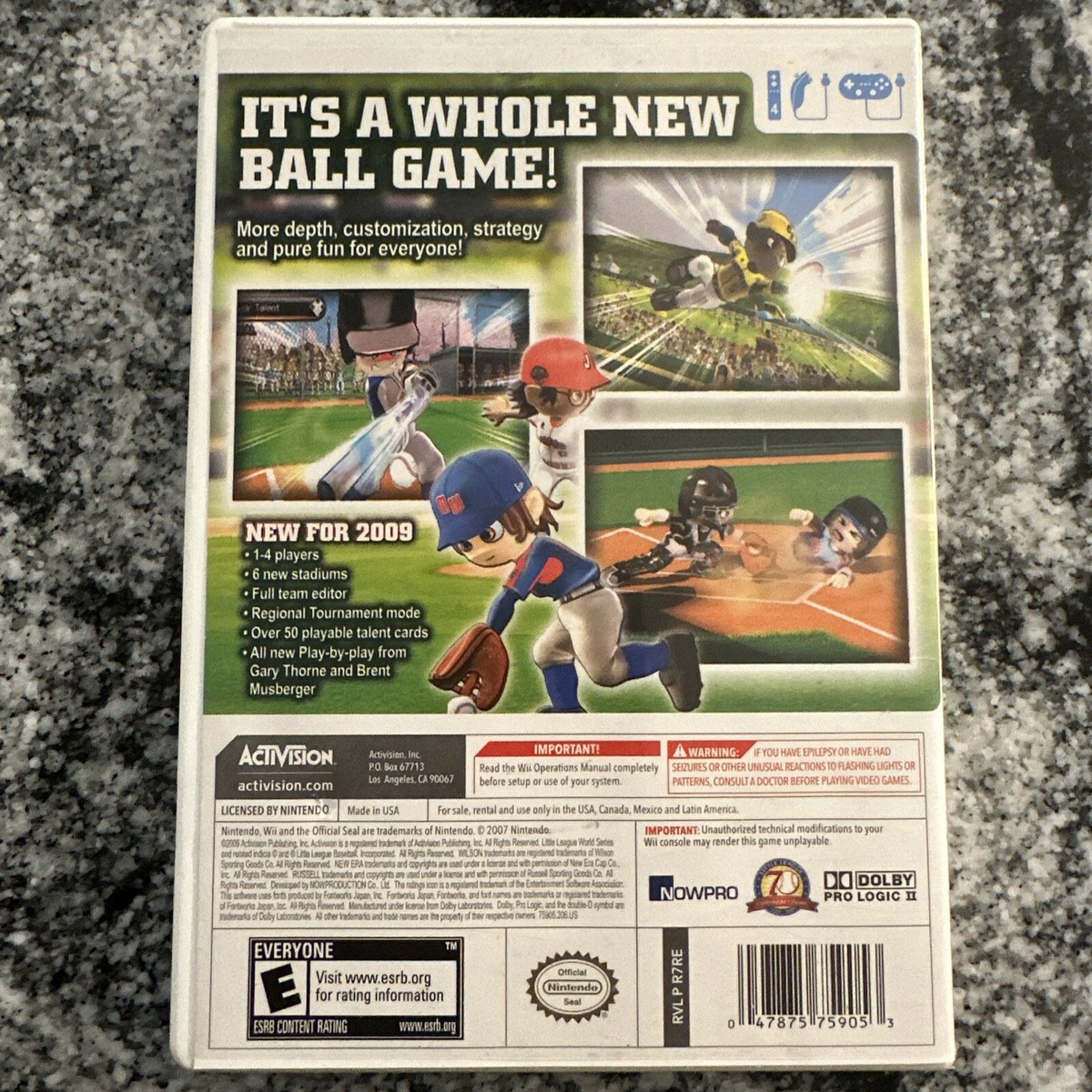 Little League World Series Baseball 2009 Wii CIB Complete with Manual