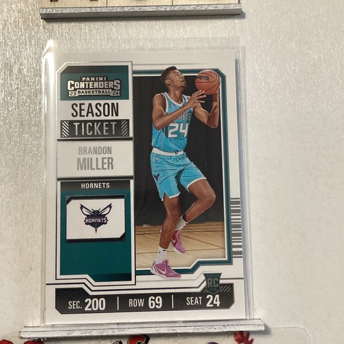2023-24 Panini Contenders - Season Ticket #24 Brandon Miller Rookie - Picture 2 of 3