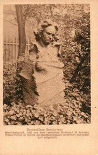 AK * bronze bust of Beethoven in the garden of the Beethoven House (AB) 20709