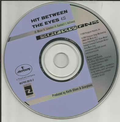 #ad SCORPIONS Hit Between the Eyes 1989 PROMO Radio DJ CD single USA MINT Mcpro0016 $24.99