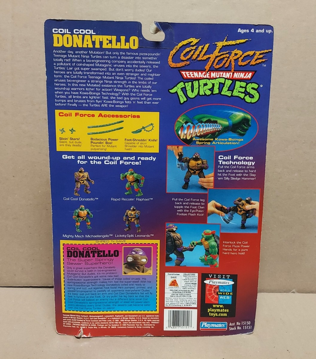 Teenage Mutant Ninja Turtles Coil Cool Donatello Figure New