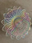 Vintage Federal Glass Petal Iridescent Plate Serving Dish 10.5 inch D27