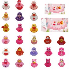 24Pcs Rubber Ducks,Valentine's Day Favor or Small Prize,Bath Decor Party Favors