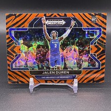 Tiger Stripe SSP 🚨2022-23 Panini Prizm Jalen Duren RC Detroit Pistons Rookie 58