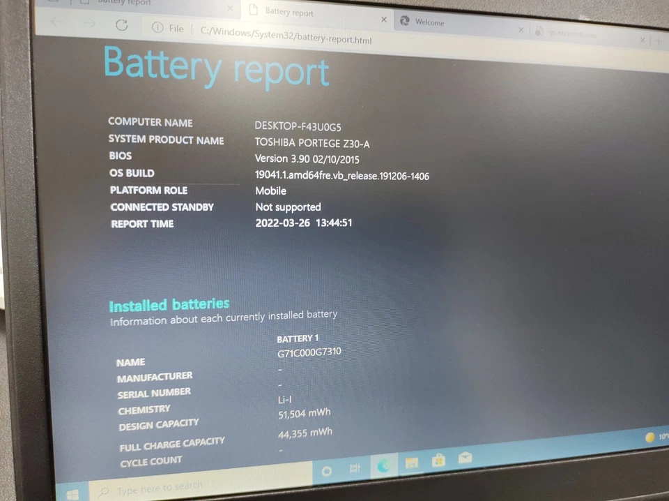 Toshiba Portege Z30-A-1F 13" Laptop Core i5-4210U 4GB 128GB SSD *MISSING KEY* - Image 3 of 4