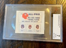 BVG 7 1966 AMERICAN OIL ALL-PRO PANEL FREDERCKSON/HUFF/SAYERS RC HIGHEST GRADED!