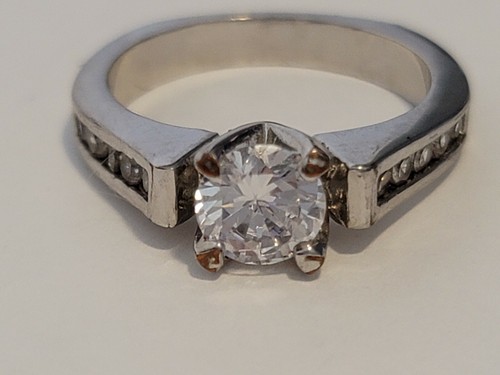 Crystal Silvertone Ring