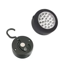 LED Round Camping Magnetic Workshop Light Lamp Battery Powered Hook Hang