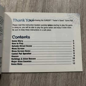 Fester's Quest SOLO MANUALE (Nintendo, NES 1989)