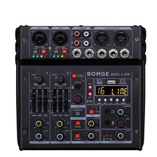 BOMGE 04M Audio Mixer, Sound Board Mixing Console with 4 Channel Digital USB ...