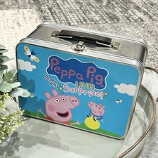 Peppa Pig Live Surprise Theatre Show Tin Metal Lunch Box Souvenir Storage
