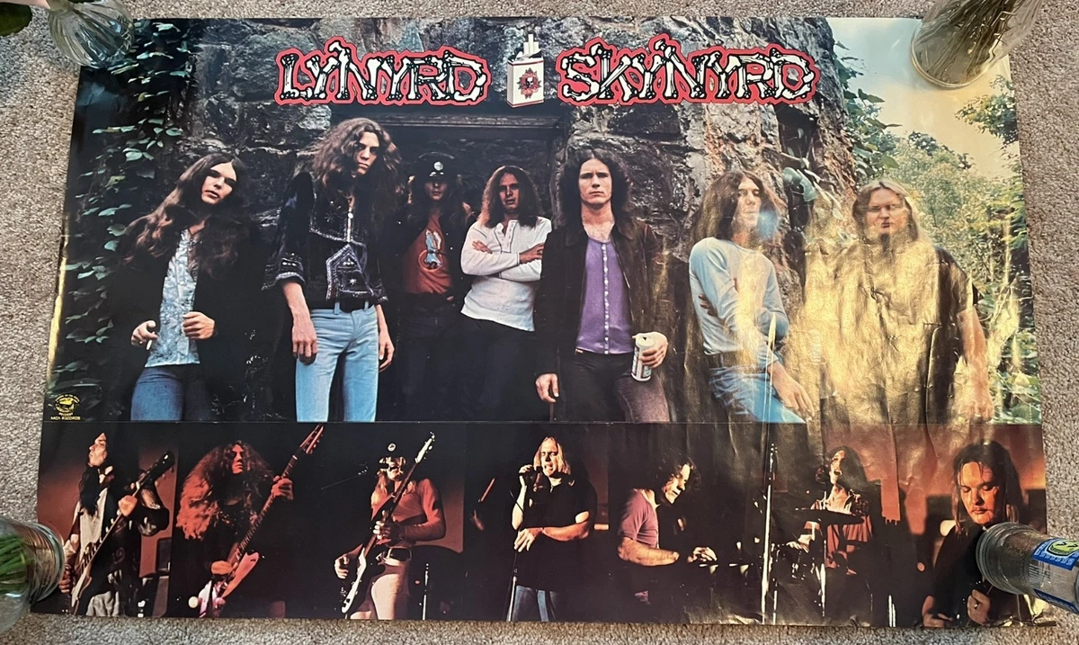 Vintage 1976 Lynyrd Skynyrd In Concert Band Poster Ronnie Van Zant Original Rare - Foto 12