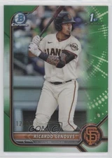 2022 Bowman Chrome Prospects Green Refractor 12/99 Ricardo Genoves #BCP-60 0m4r
