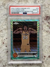 2022-23 Topps Chrome OTE Alexandre Sarr Aqua/Green Refractor /199 (RC) PSA 10!