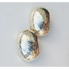 FAS VINTAGE 925 STERLING SILVER TEXTURED CLIP ON EARRINGS 11 gram AT