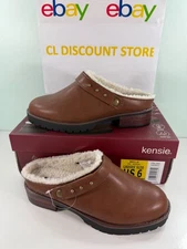 NEW Kensie Women's Wrylie Tan Lined Clogs - FREESHIP