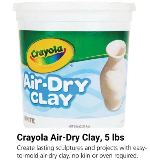 Crayola Cubo de 5 lb de arcilla de modelado autoendurecible secado al aire blanco Foto 2 de 4