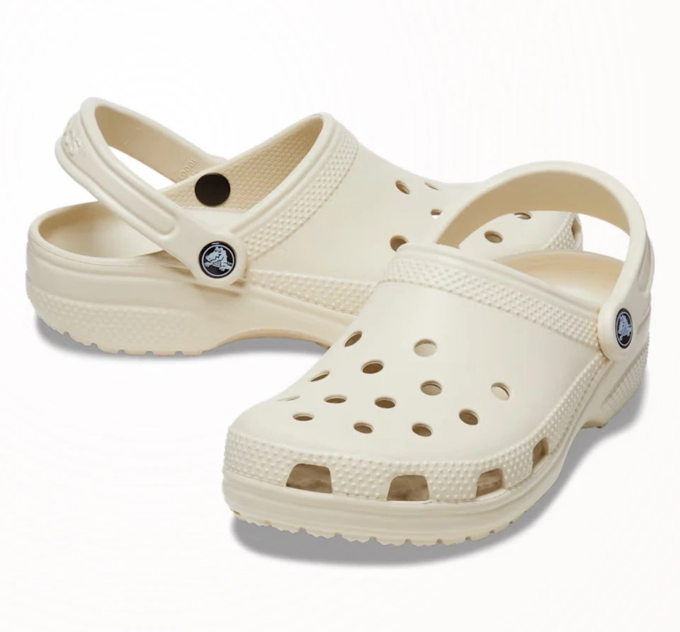 Zueco clásico Crocs para niños hueso J1 Foto 2 de 4