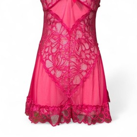 Y2K Fredrick's of Hollywood Pink Magenta Lingerie Slip Dress size 1X