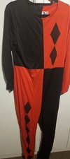 Ladies Large Harlequin Outfit Worn Once Excellent Condition Fancy Dress Costume