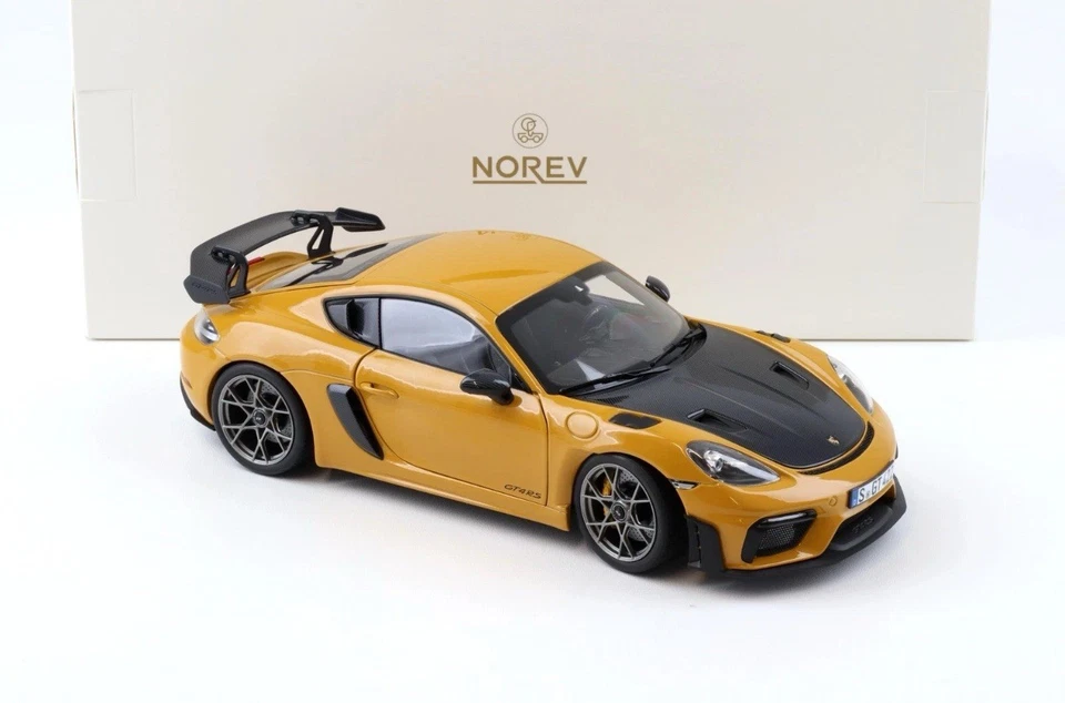 1/18 Norev Porsche Cayman GT4 RS Weissach Package 2023 Jaune Bahama 187252 (N) - Photo 2/4