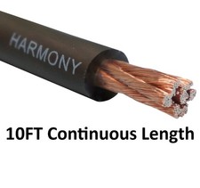 Harmony Audio 4 Gauge 4GA Car Stereo Matte Black Power Cable Amp Wire - 10 FT
