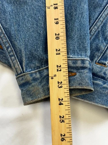 Vintage 90s Sears Canyon River Blues Denim Jacket Mens Sz Medium 100% Cotton image 17