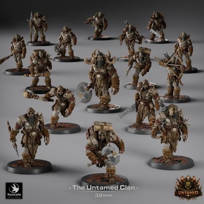Untamed Orcs D&D Miniatures | Savage Orc Warriors | Resin 3D Printed Tabletop RP