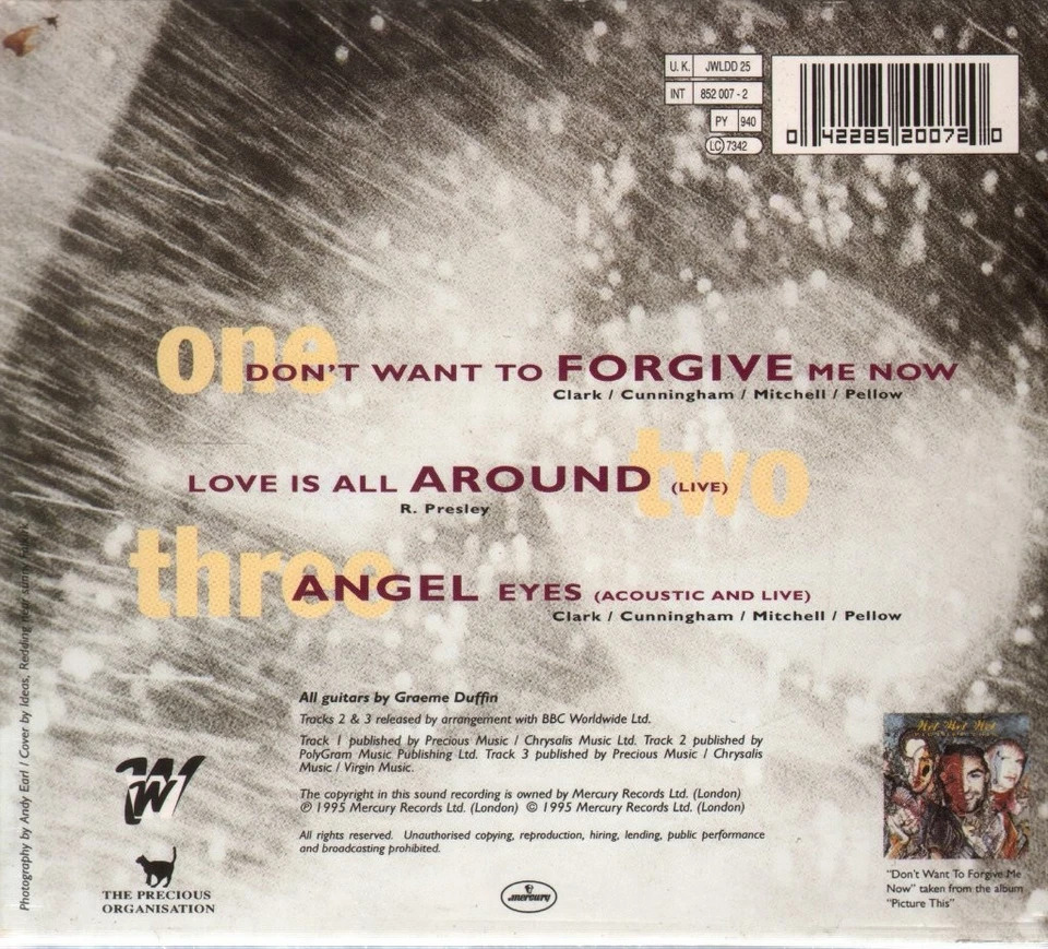 Wet Wet Wet Don't Want To Forgive Me Now double CD UK Precious 1995 pack in fold - Bild 2 von 2
