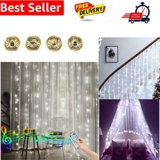 2M X 2M Backdrop Curtain Lights Battery Powered Window Curtain Light for Room...