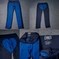 LOT OF 3 NEW EVREE X Barbella Heart Leggings Womens L Large Blue Athletic Pants