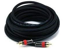 Monoprice 102683 25-Feet RG6 RCA CL2 Rated Digital Coaxial Audio Cable Black , 2