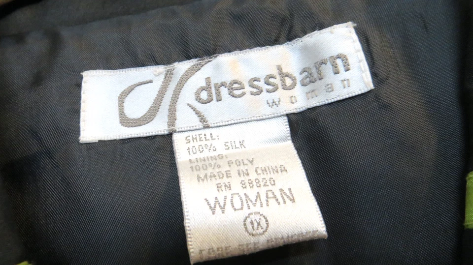 Camisa Dressbarn Chaqueta Mujer 1X Multicolor Rayas Colorido Seda Poli Abotonada Foto 4 de 4